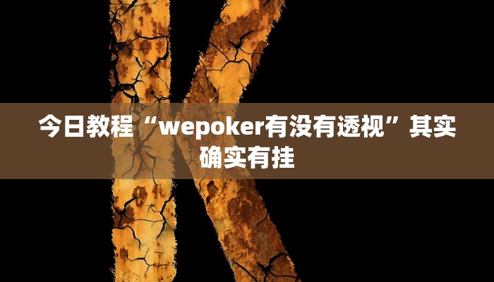 玩家辅助神器:“wepoker作 弊透视开挂”开挂详细教程 玩家辅助神器:“wepoker作 弊透视开挂”开挂详细教程