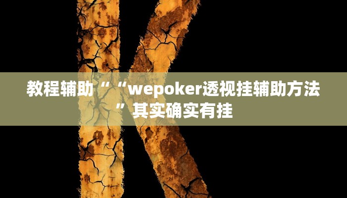 教程辅助““wepoker透视挂辅助方法”其实确实有挂 教程辅助““wepoker透视挂辅助方法”其实确实有挂
