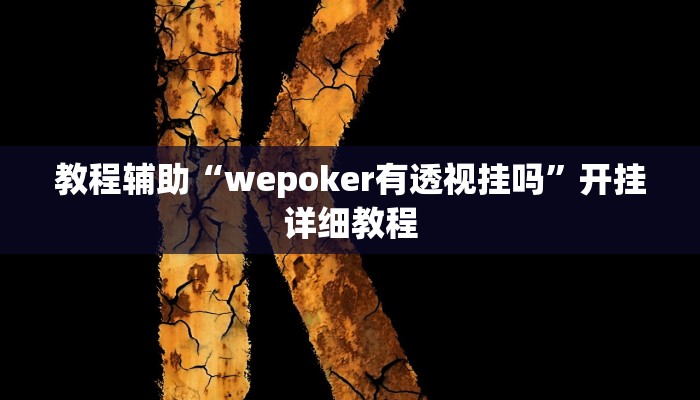 教程辅助“wepoker有透视挂吗”开挂详细教程